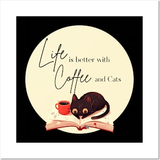 Coffee, Cats, and Cozy Reads Posters and Art